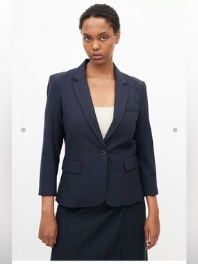 Veronica Beard Navy Blue Wool Dickie Blazer Jacket size 4